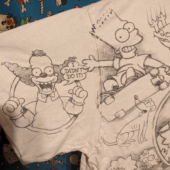 Liquid  blue sketch Simpson shirt very clean art design - Picture 2 of 4
